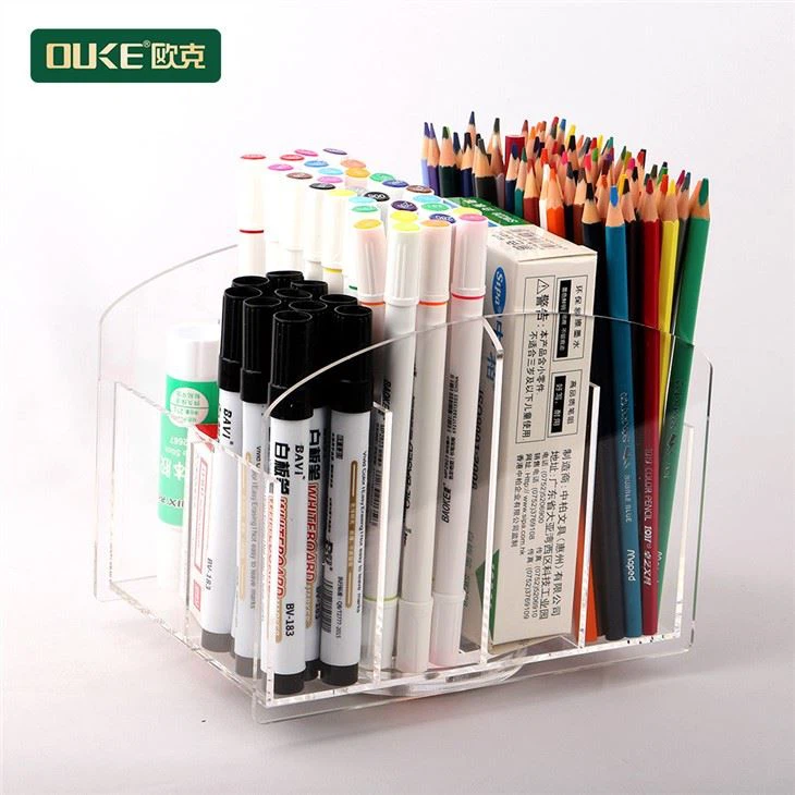 360 Degree Rotating Clear Acrylic Pen Display Stand